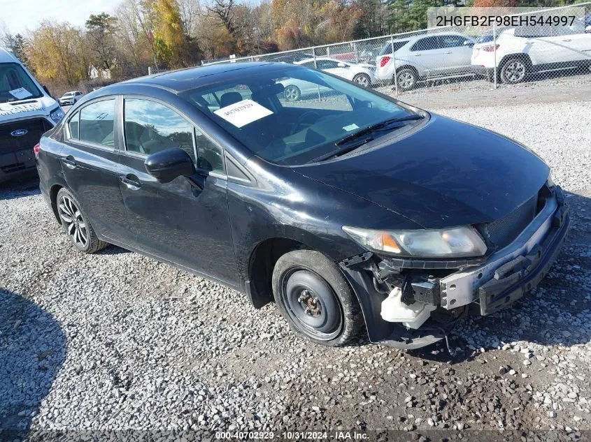 2014 Honda Civic Ex-L VIN: 2HGFB2F98EH544997 Lot: 40702929