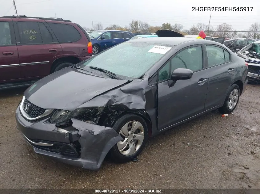 2HGFB2F54EH545917 2014 Honda Civic Lx