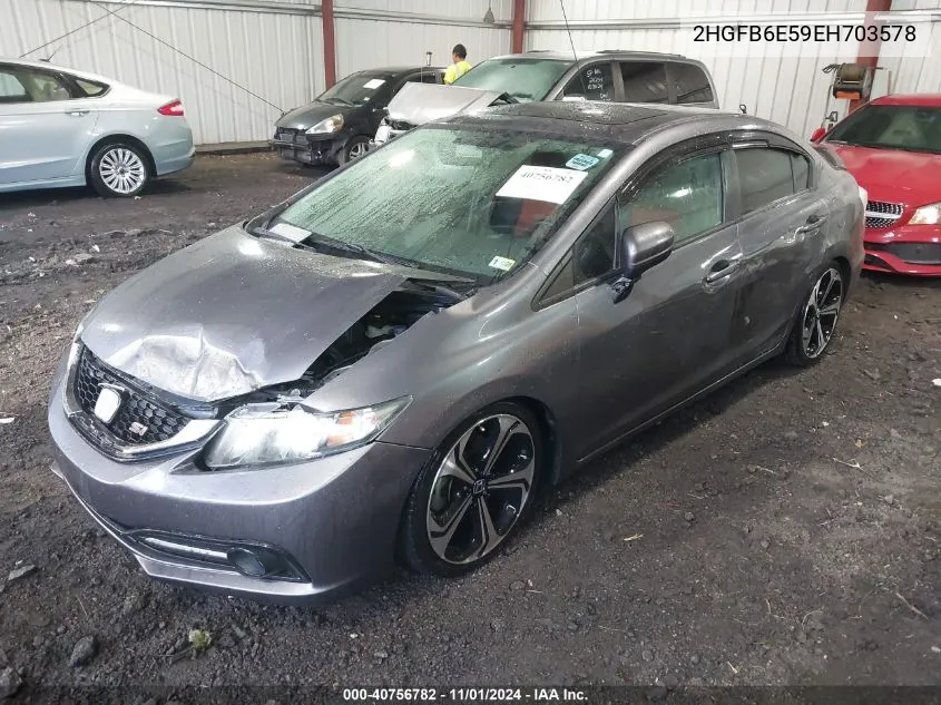 2014 Honda Civic Si VIN: 2HGFB6E59EH703578 Lot: 40860637