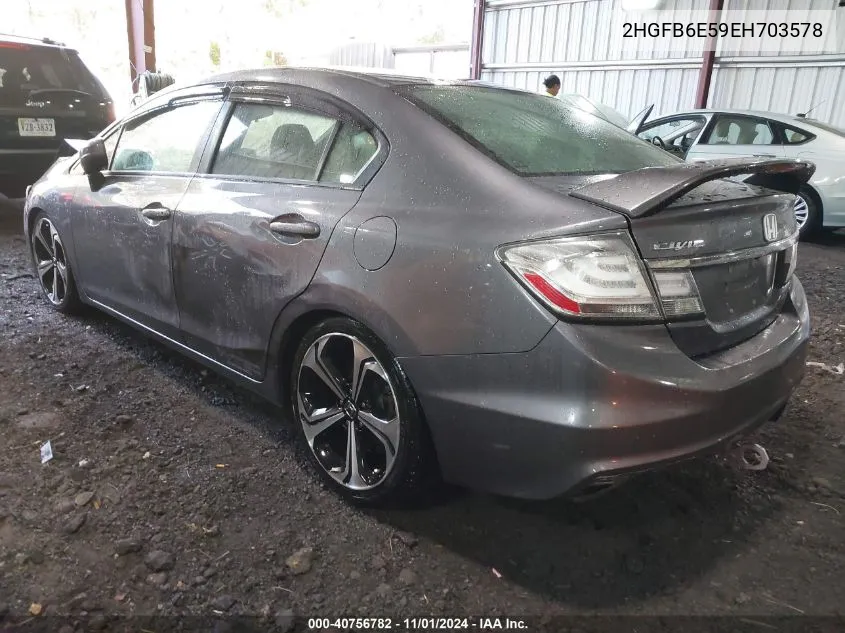 2014 Honda Civic Si VIN: 2HGFB6E59EH703578 Lot: 40860637