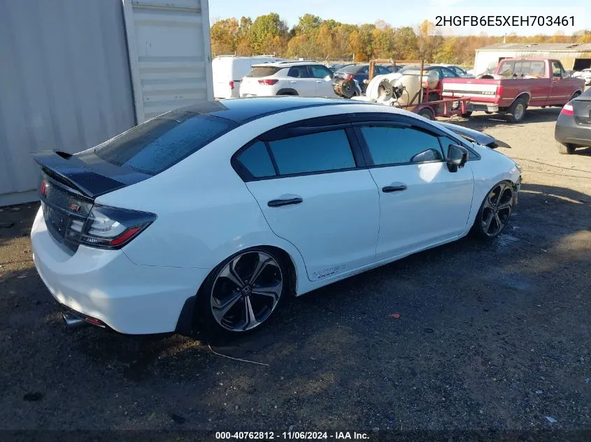 2014 Honda Civic Si VIN: 2HGFB6E5XEH703461 Lot: 40762812