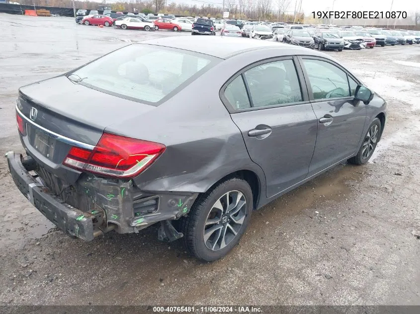 2014 Honda Civic Ex VIN: 19XFB2F80EE210870 Lot: 40765481