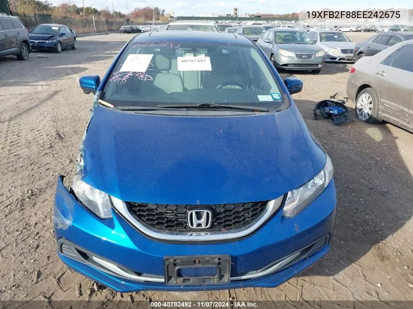 2014 Honda Civic Ex VIN: 19XFB2F88EE242675 Lot: 40782492