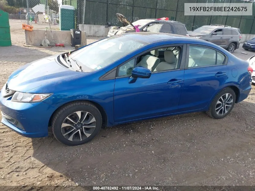 2014 Honda Civic Ex VIN: 19XFB2F88EE242675 Lot: 40782492