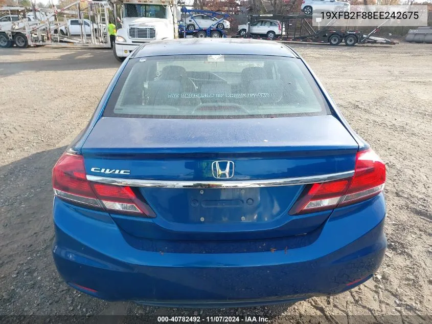 2014 Honda Civic Ex VIN: 19XFB2F88EE242675 Lot: 40782492