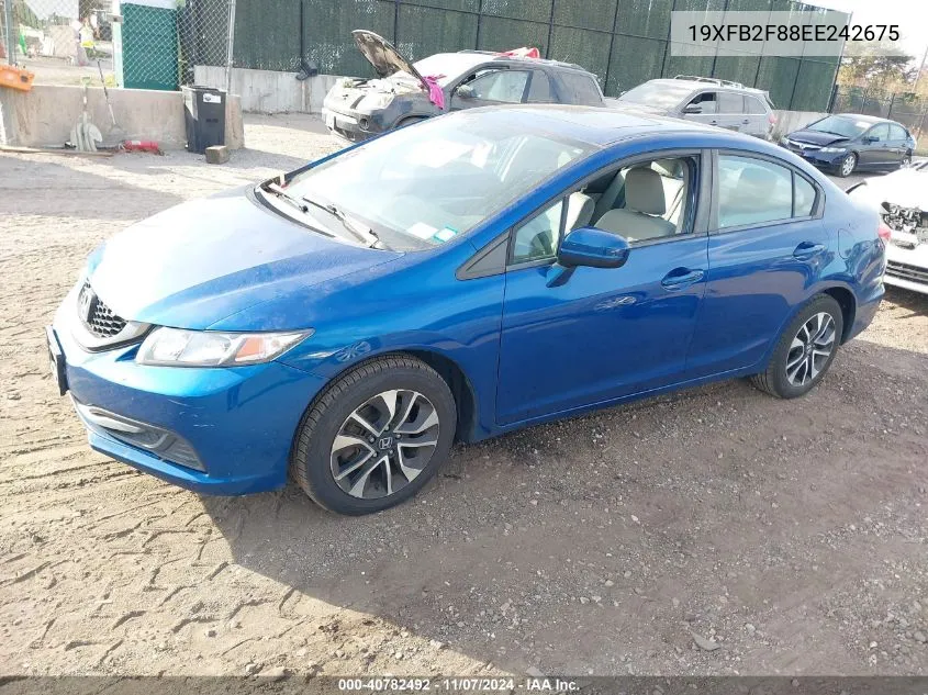 2014 Honda Civic Ex VIN: 19XFB2F88EE242675 Lot: 40782492