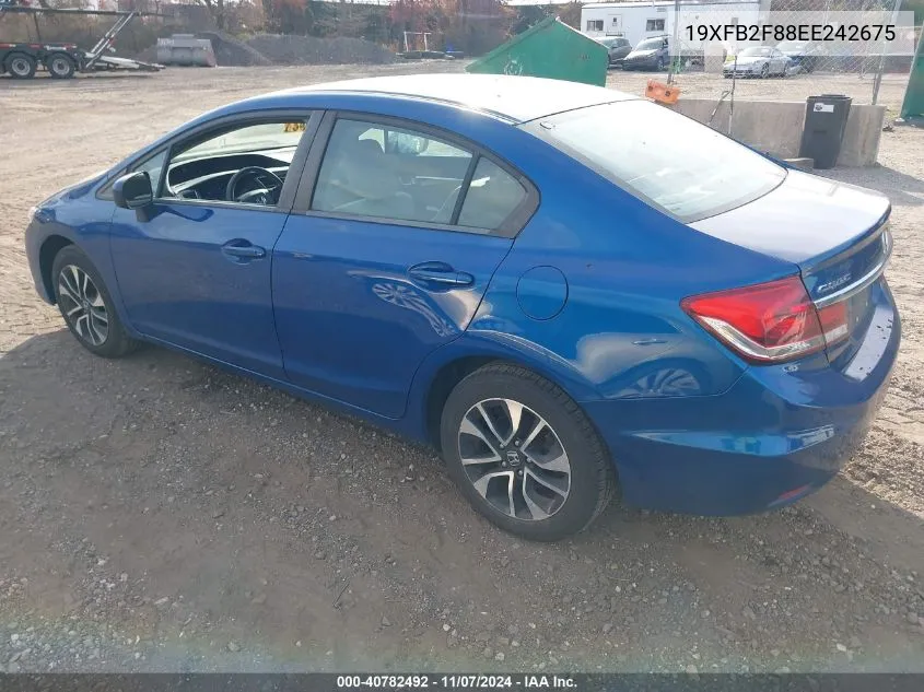 2014 Honda Civic Ex VIN: 19XFB2F88EE242675 Lot: 40782492