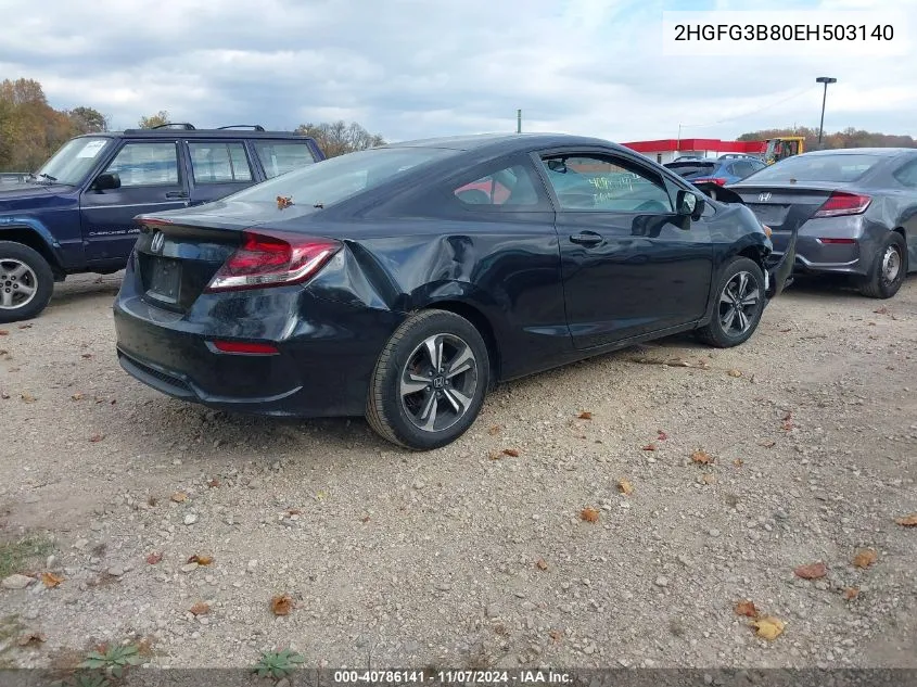 2014 Honda Civic Ex VIN: 2HGFG3B80EH503140 Lot: 40786141