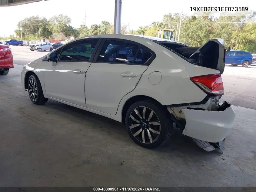 2014 Honda Civic Ex-L VIN: 19XFB2F91EE073589 Lot: 40800961