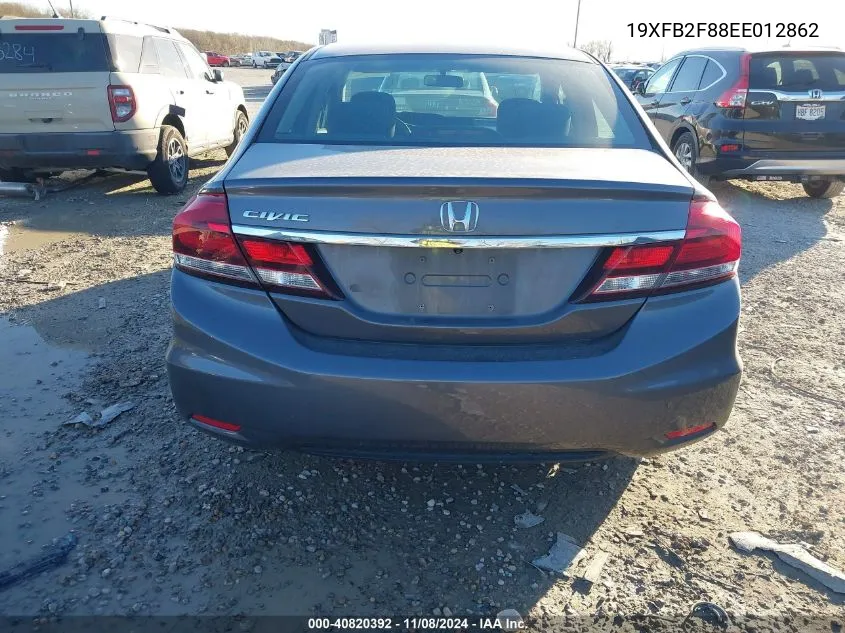 2014 Honda Civic Ex VIN: 19XFB2F88EE012862 Lot: 40820392