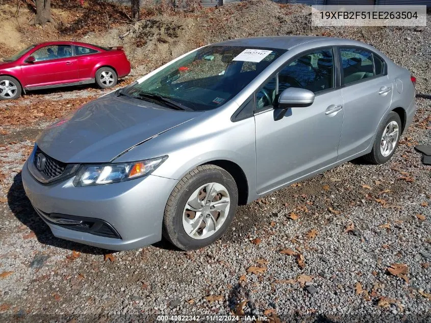 2014 Honda Civic Lx VIN: 19XFB2F51EE263504 Lot: 40822342