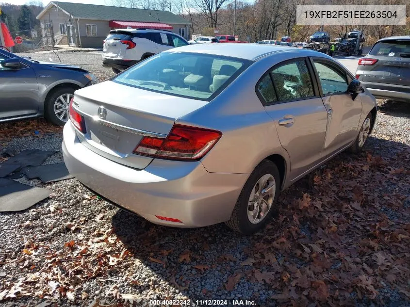 2014 Honda Civic Lx VIN: 19XFB2F51EE263504 Lot: 40822342