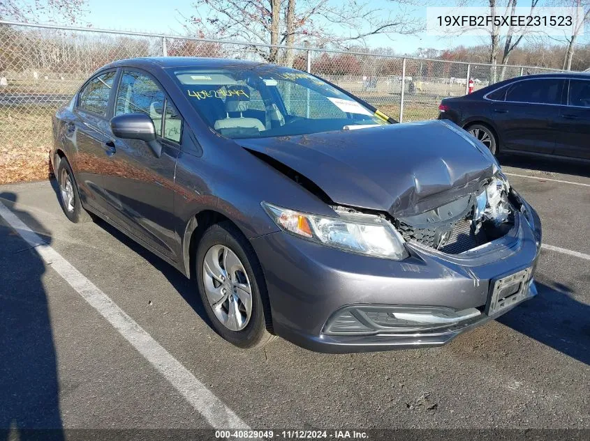 2014 Honda Civic Lx VIN: 19XFB2F5XEE231523 Lot: 40829049