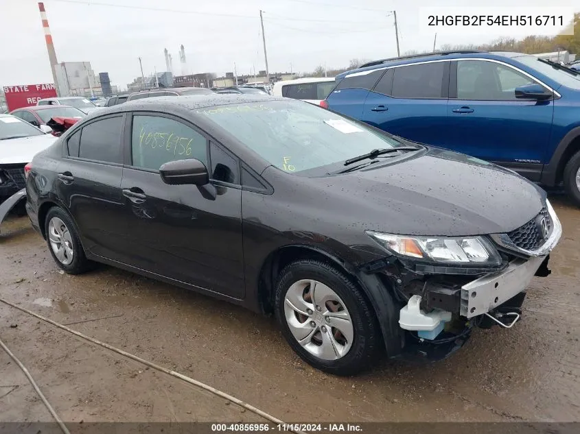 2014 Honda Civic Lx VIN: 2HGFB2F54EH516711 Lot: 40856956