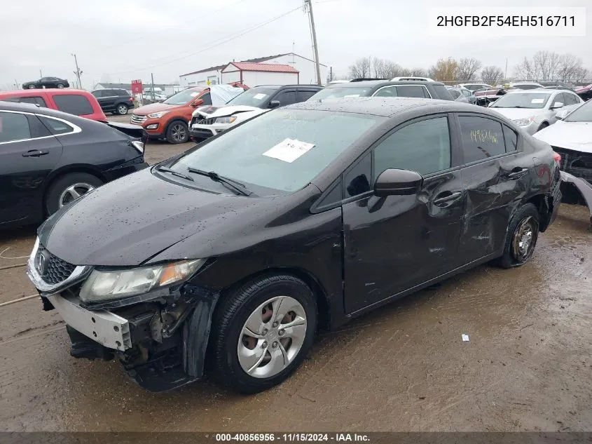 2014 Honda Civic Lx VIN: 2HGFB2F54EH516711 Lot: 40856956