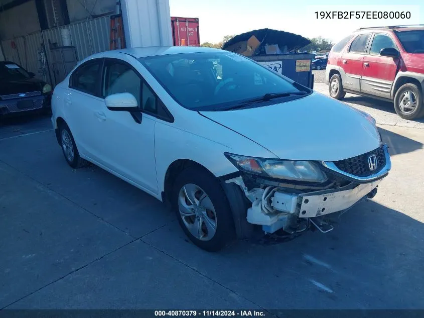 2014 Honda Civic Lx VIN: 19XFB2F57EE080060 Lot: 40870379