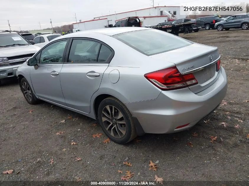 2014 Honda Civic Ex VIN: 2HGFB2F87EH547056 Lot: 40908800