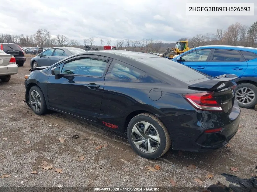 2014 Honda Civic Ex VIN: 2HGFG3B89EH526593 Lot: 40915028