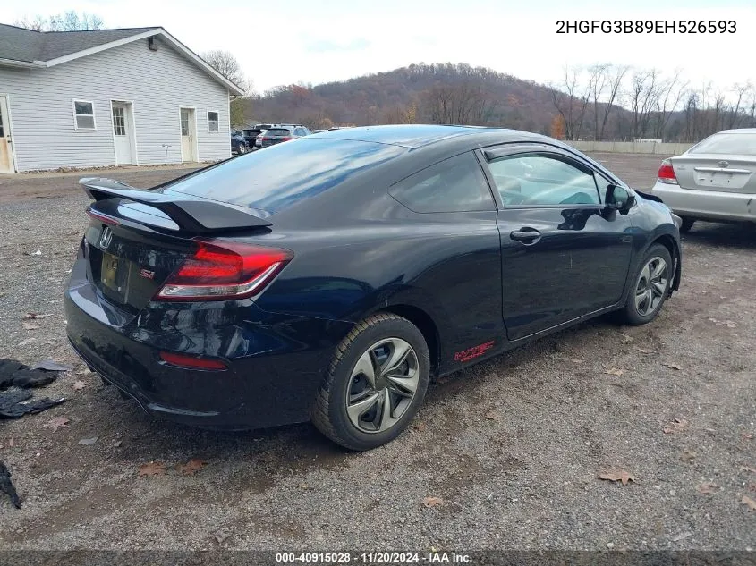 2014 Honda Civic Ex VIN: 2HGFG3B89EH526593 Lot: 40915028