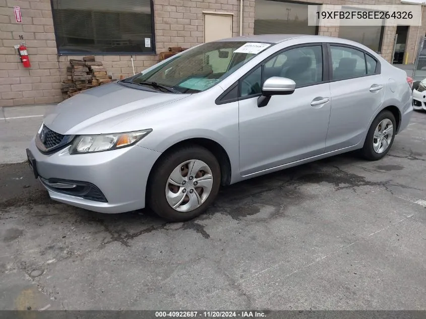 2014 Honda Civic Lx VIN: 19XFB2F58EE264326 Lot: 40922687