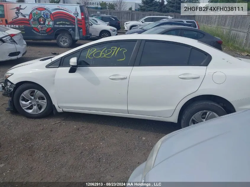 2HGFB2F4XFH038111 2015 Honda Civic Sedan