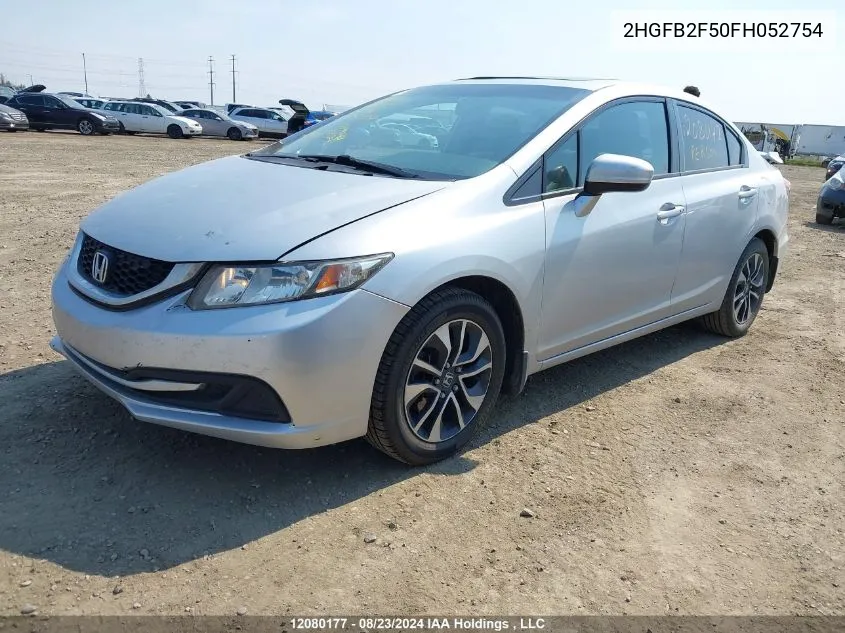 2HGFB2F50FH052754 2015 Honda Civic Sedan