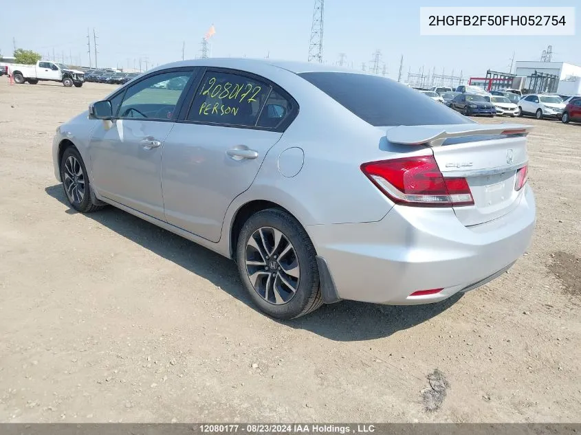 2HGFB2F50FH052754 2015 Honda Civic Sedan