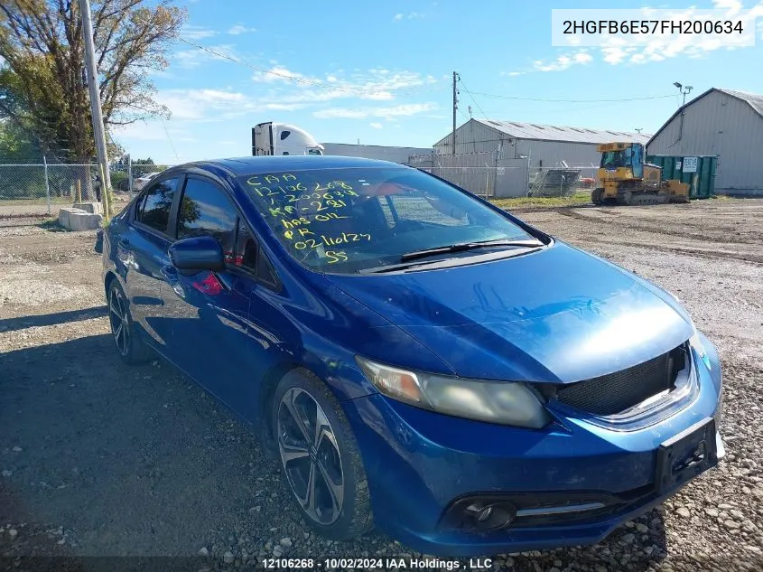 2015 Honda Civic Sedan VIN: 2HGFB6E57FH200634 Lot: 12106268