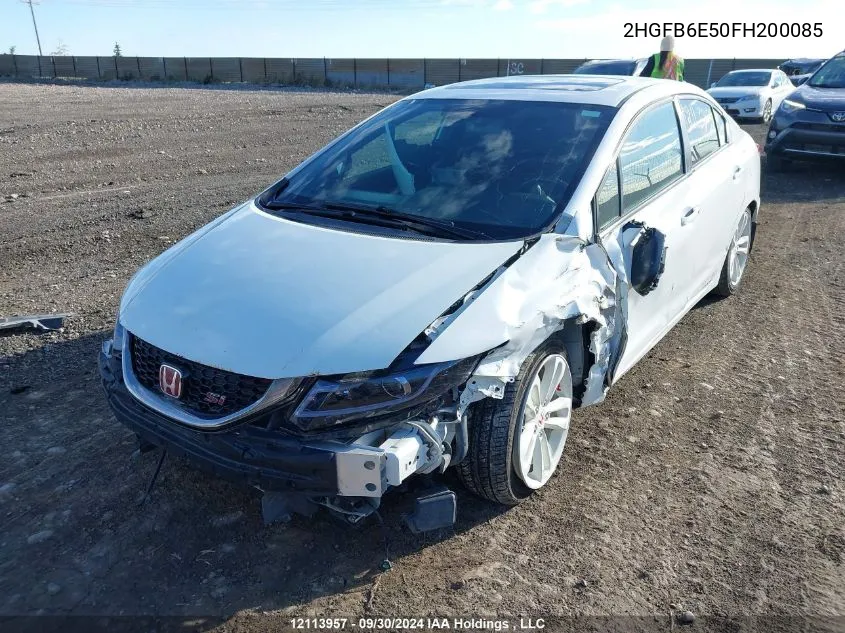 2015 Honda Civic Si Si VIN: 2HGFB6E50FH200085 Lot: 12113957