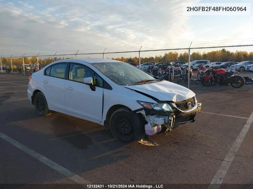 2015 Honda Civic Sedan VIN: 2HGFB2F48FH060964 Lot: 12132431