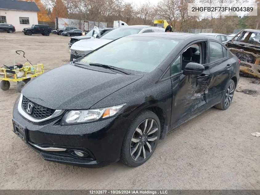 2015 Honda Civic Sedan VIN: 2HGFB2F73FH004389 Lot: 12132877