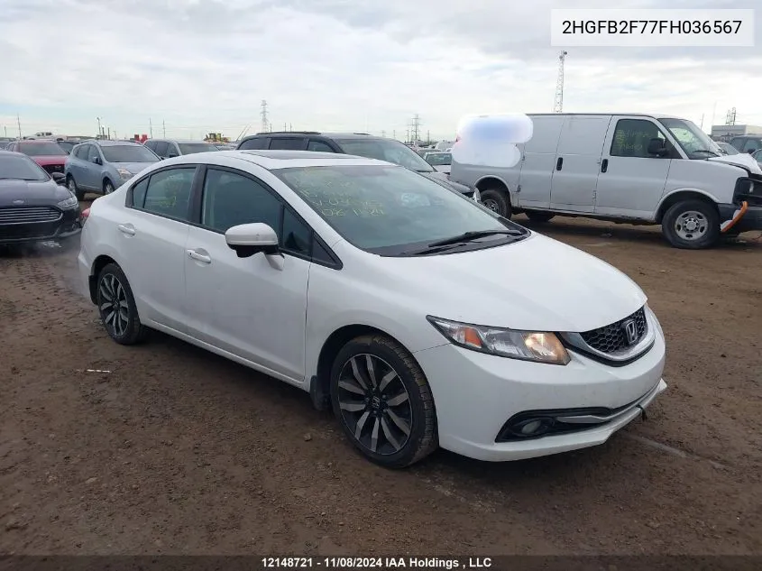 2015 Honda Civic Sedan VIN: 2HGFB2F77FH036567 Lot: 12148721