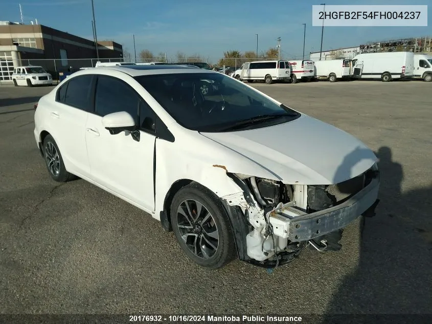 2015 Honda Civic Lx VIN: 2HGFB2F54FH004237 Lot: 20176932