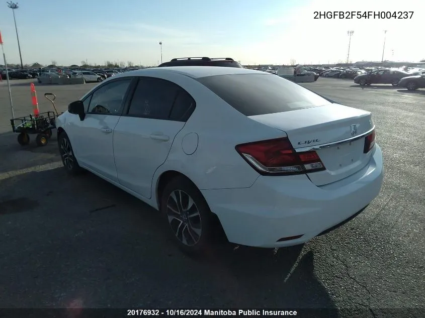 2HGFB2F54FH004237 2015 Honda Civic Lx