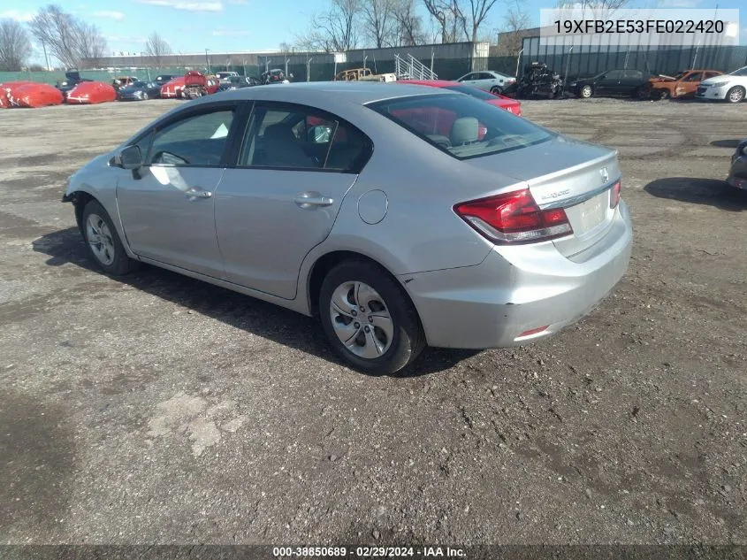 19XFB2E53FE022420 2015 Honda Civic Lx