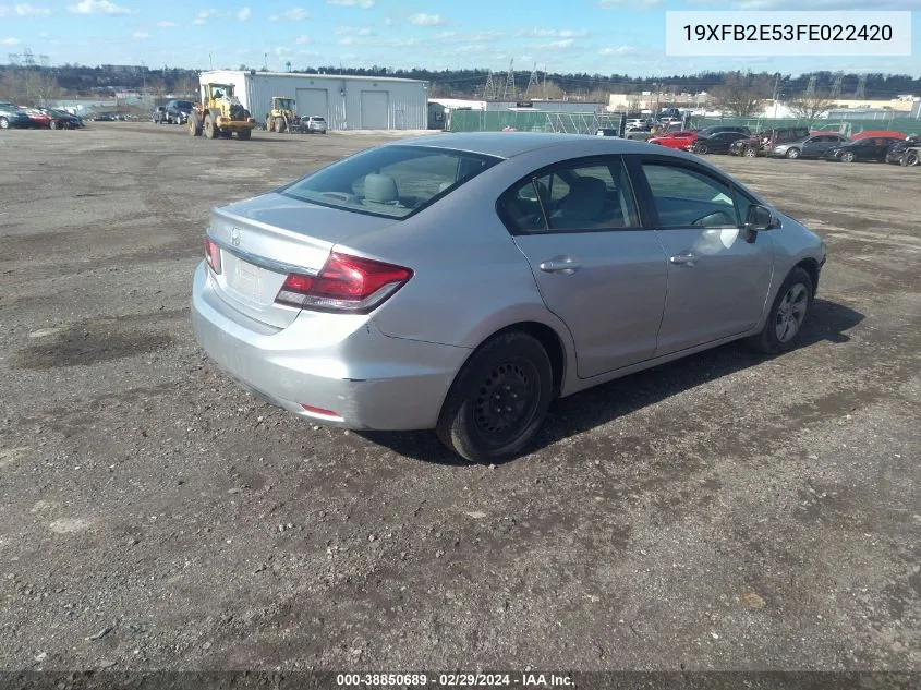 19XFB2E53FE022420 2015 Honda Civic Lx