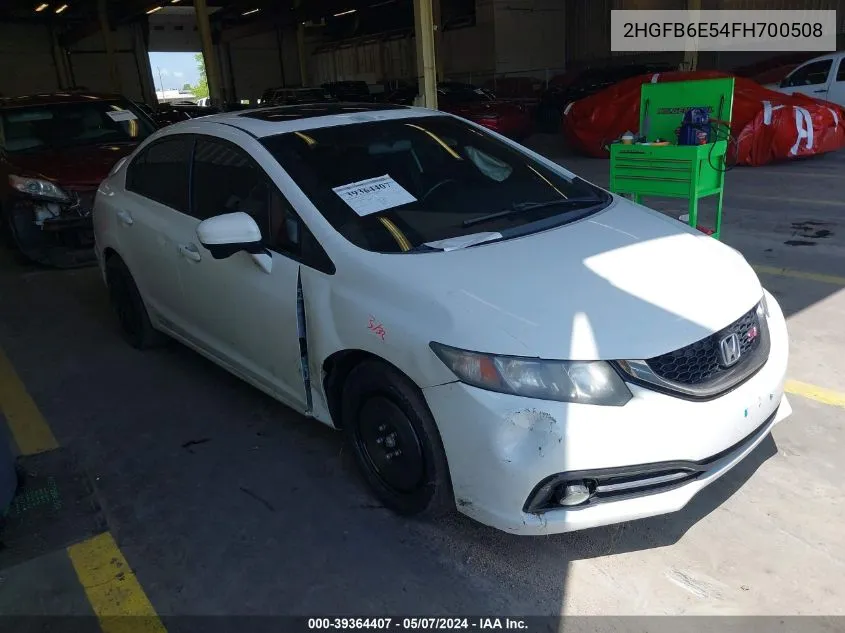 2015 Honda Civic Si VIN: 2HGFB6E54FH700508 Lot: 39364407