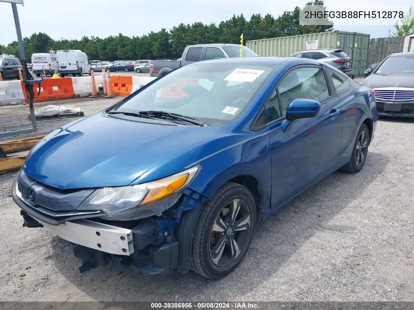 2015 Honda Civic Ex VIN: 2HGFG3B88FH512878 Lot: 39386956