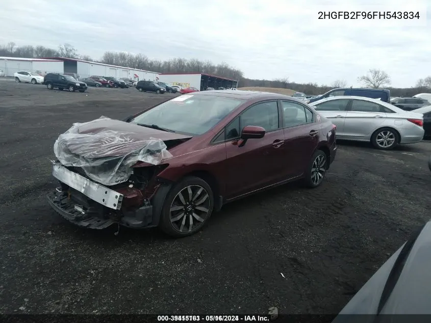 2HGFB2F96FH543834 2015 Honda Civic Ex-L