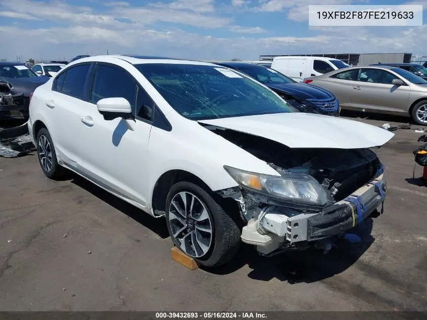 2015 Honda Civic Ex VIN: 19XFB2F87FE219633 Lot: 39432693