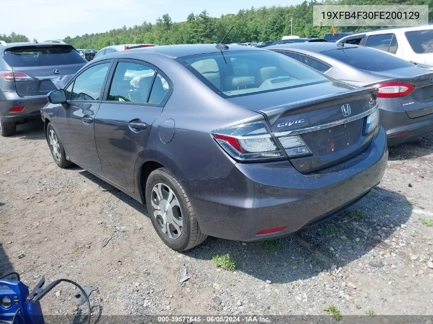 2015 Honda Civic Hybrid VIN: 19XFB4F30FE200129 Lot: 39577645