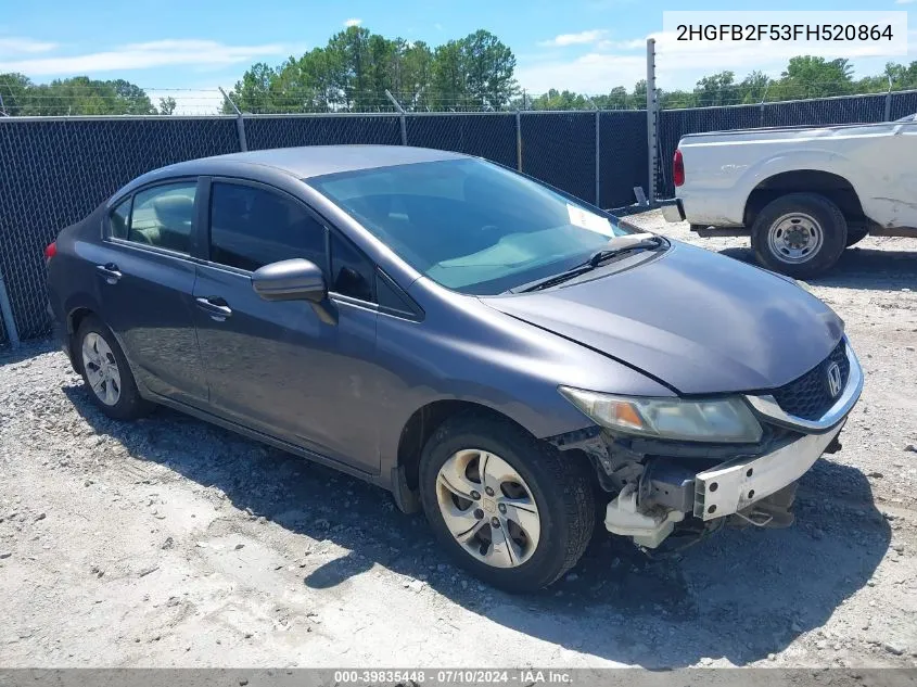 2HGFB2F53FH520864 2015 Honda Civic Lx