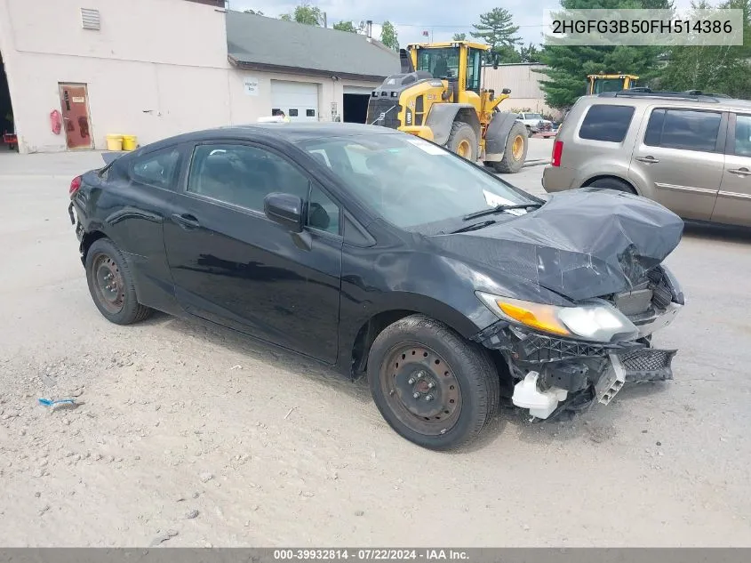 2015 Honda Civic Lx VIN: 2HGFG3B50FH514386 Lot: 39932814