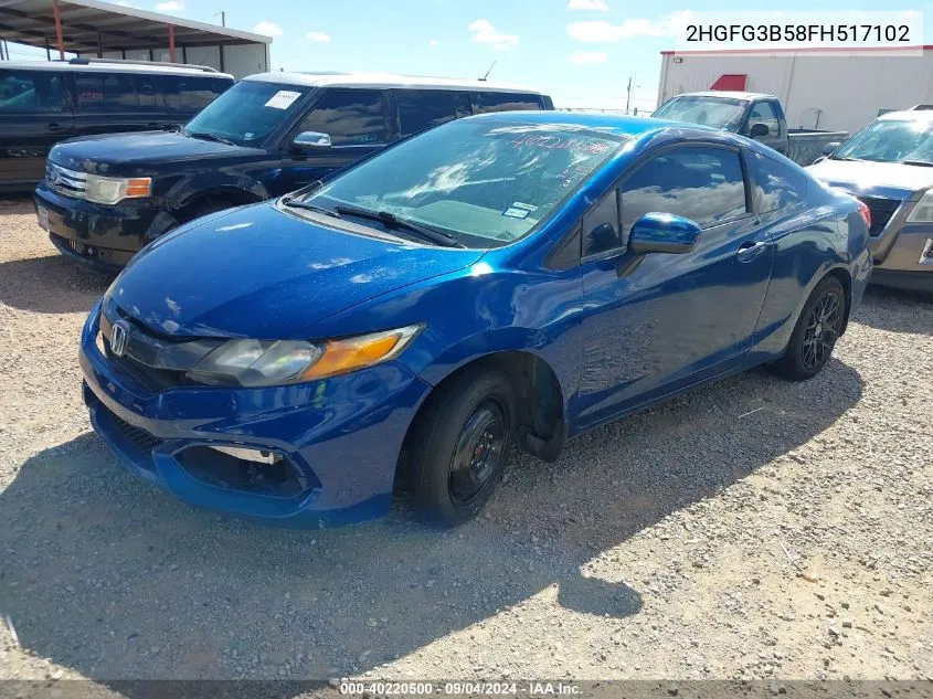 2015 Honda Civic Lx VIN: 2HGFG3B58FH517102 Lot: 40220500