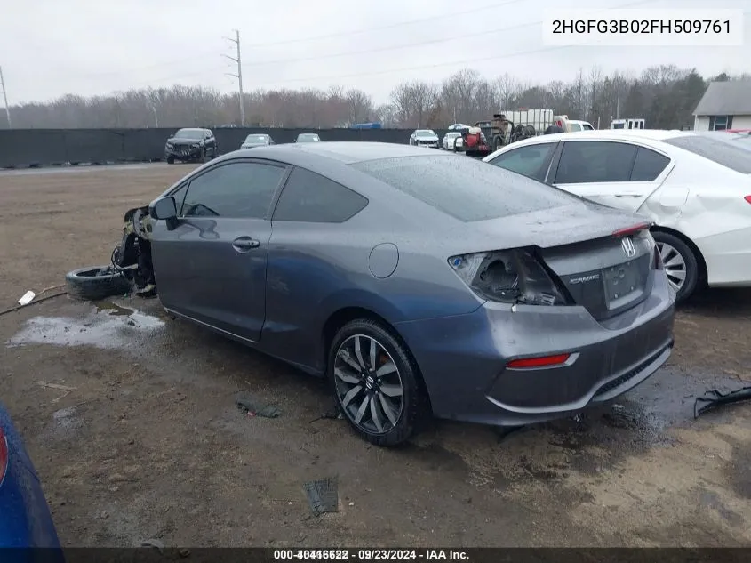 2HGFG3B02FH509761 2015 Honda Civic Ex-L