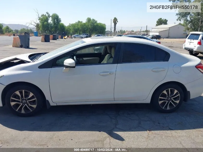 2HGFB2F81FH550178 2015 Honda Civic Ex