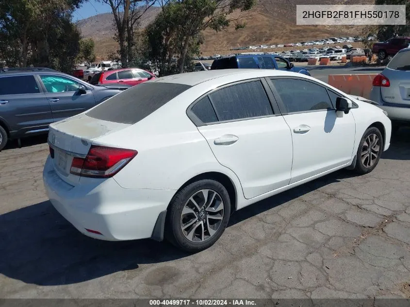 2HGFB2F81FH550178 2015 Honda Civic Ex