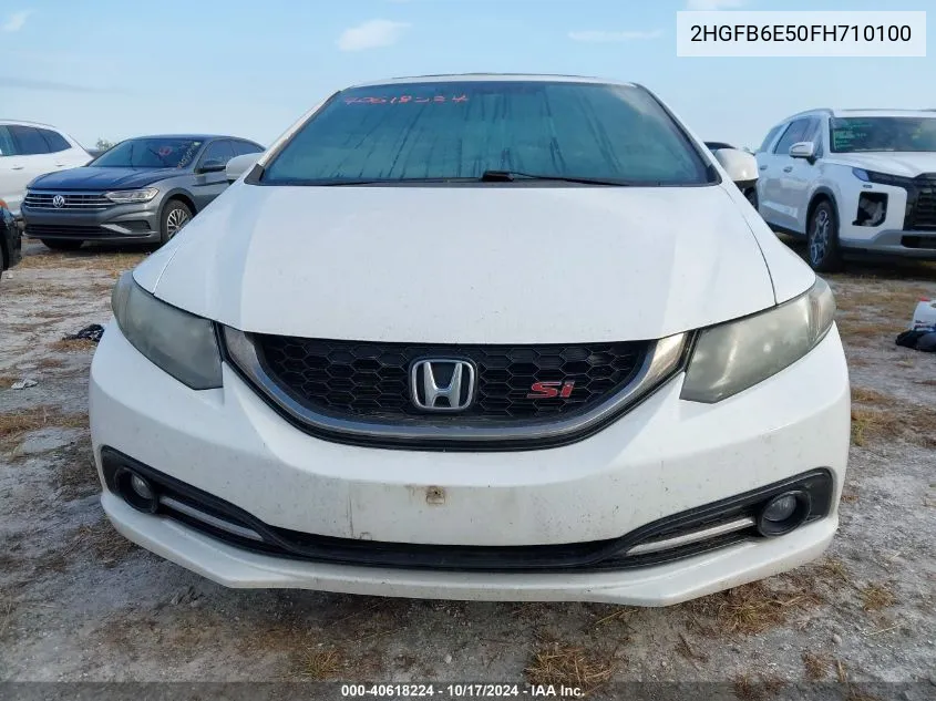 2015 Honda Civic Si VIN: 2HGFB6E50FH710100 Lot: 40618224