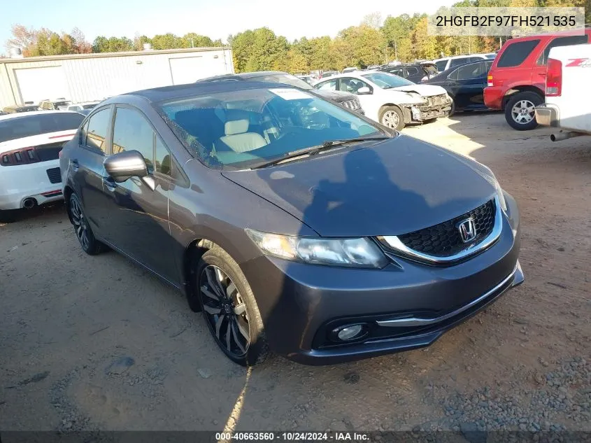 2HGFB2F97FH521535 2015 Honda Civic Exl