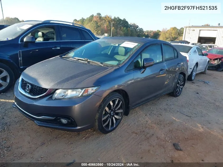 2HGFB2F97FH521535 2015 Honda Civic Exl